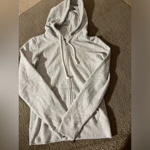 Hollister light Gray Zip-Up Hoodie
